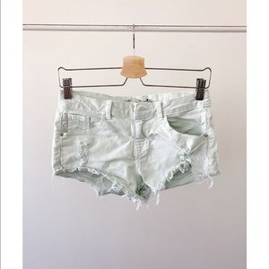 Bershka light green shorts